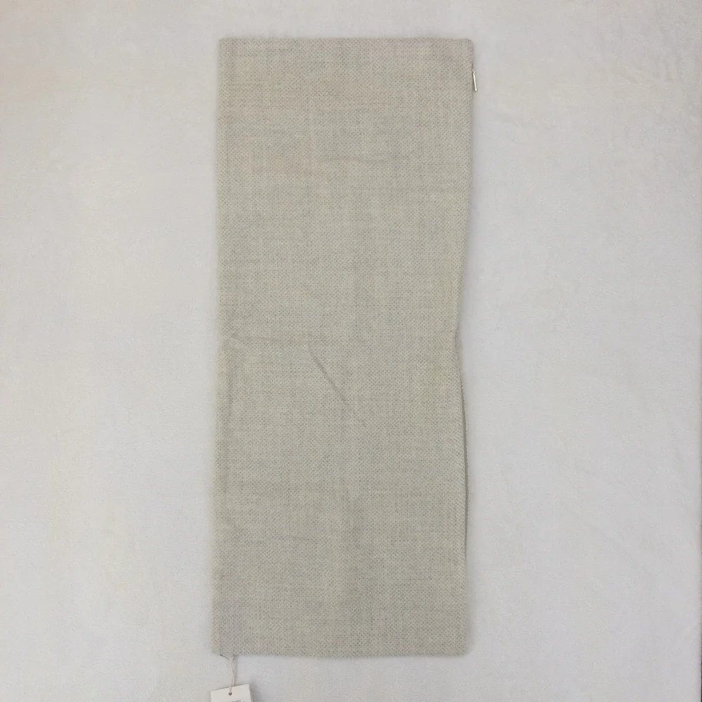 Boll & Branch Reserve Pin Check Decorative Pillow Cover 14x34 Grey‎ Baby Alpaca